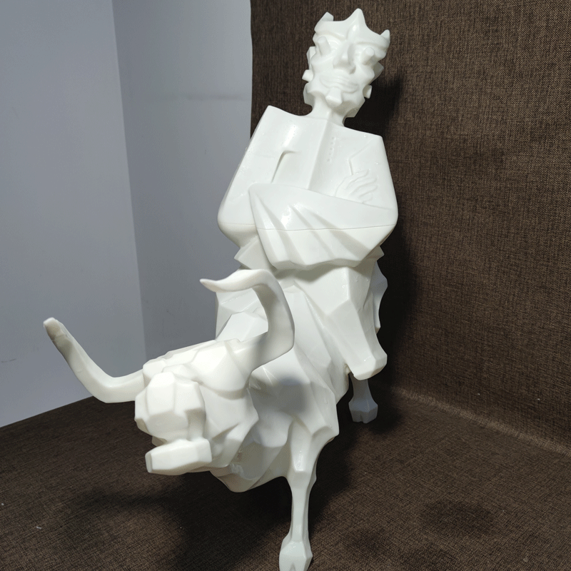 老人与牛雕塑模型3D打印